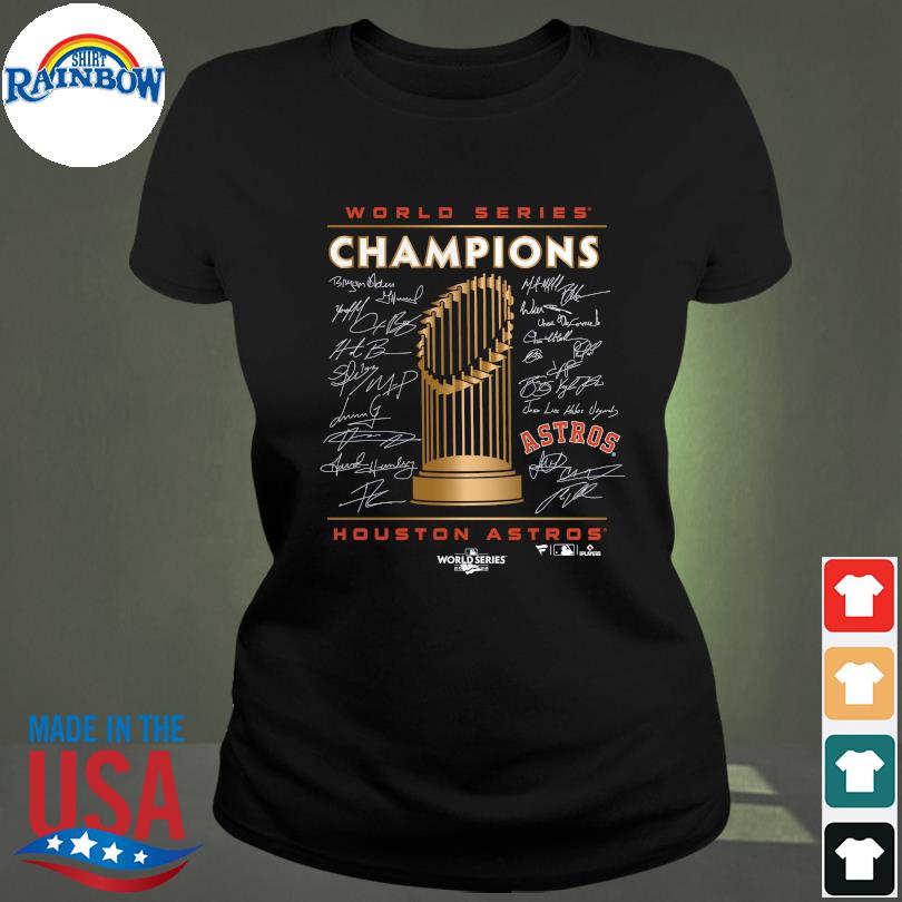 Houston Astros 2022 World Series Champions Signature Roster T-shirt