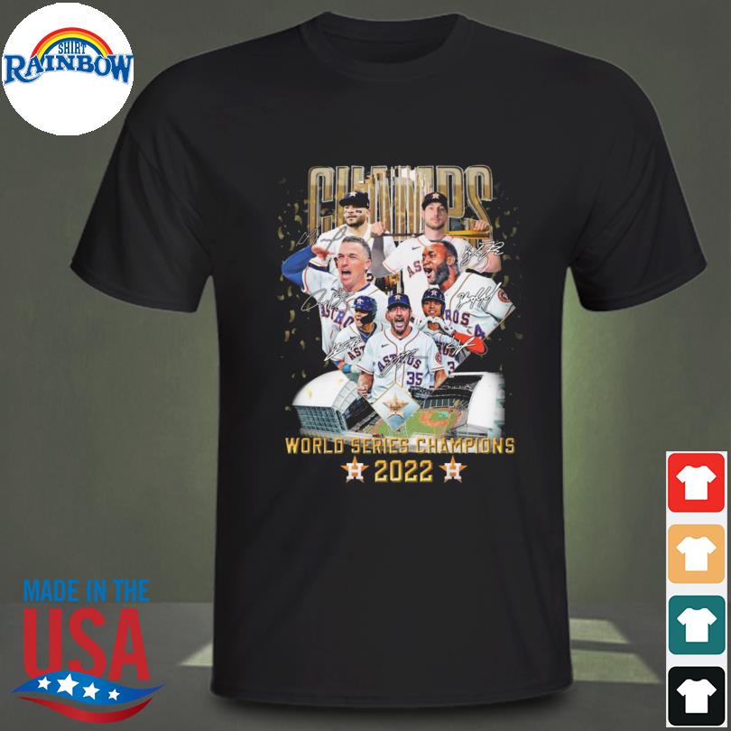 Houston Astros Champs world series champions 2022 signatures shirt