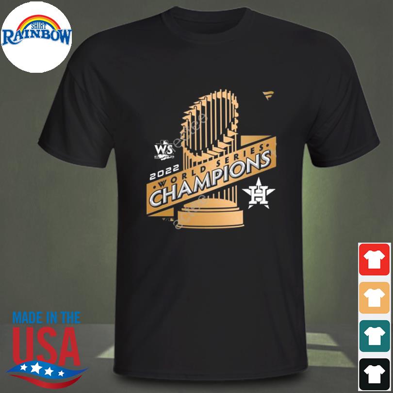 Houston astros players wearing houston astros 2022 world series champions cup shirt