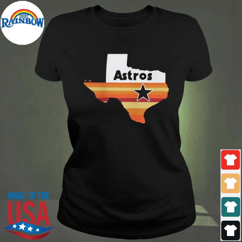 Houston Astros Taxes Map Rainbow State Cooperstown Regional Club T-shirt -  Freedomdesign