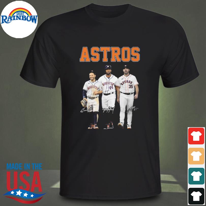 Houston astros The Astros José Altuve Yordan Álvarez and Justin Verlander signatures shirt