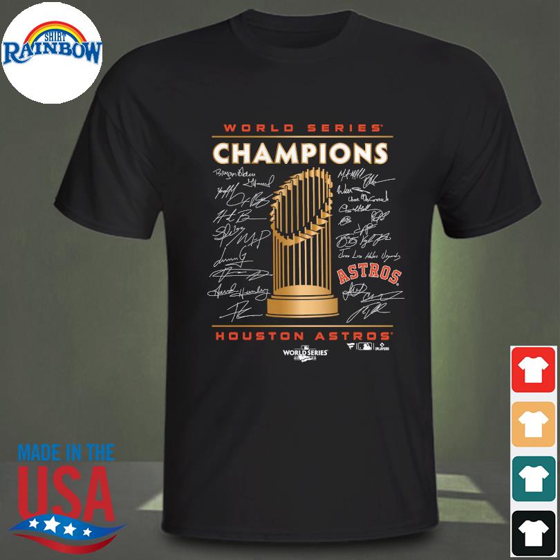 Houston astros world series champions mvp team signatures shirt