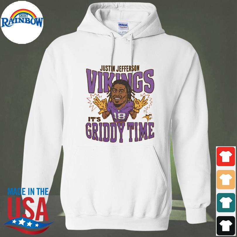 Number 18 Minnesota Vikings Justin Jefferson Griddy Time Shirt, hoodie,  longsleeve, sweater