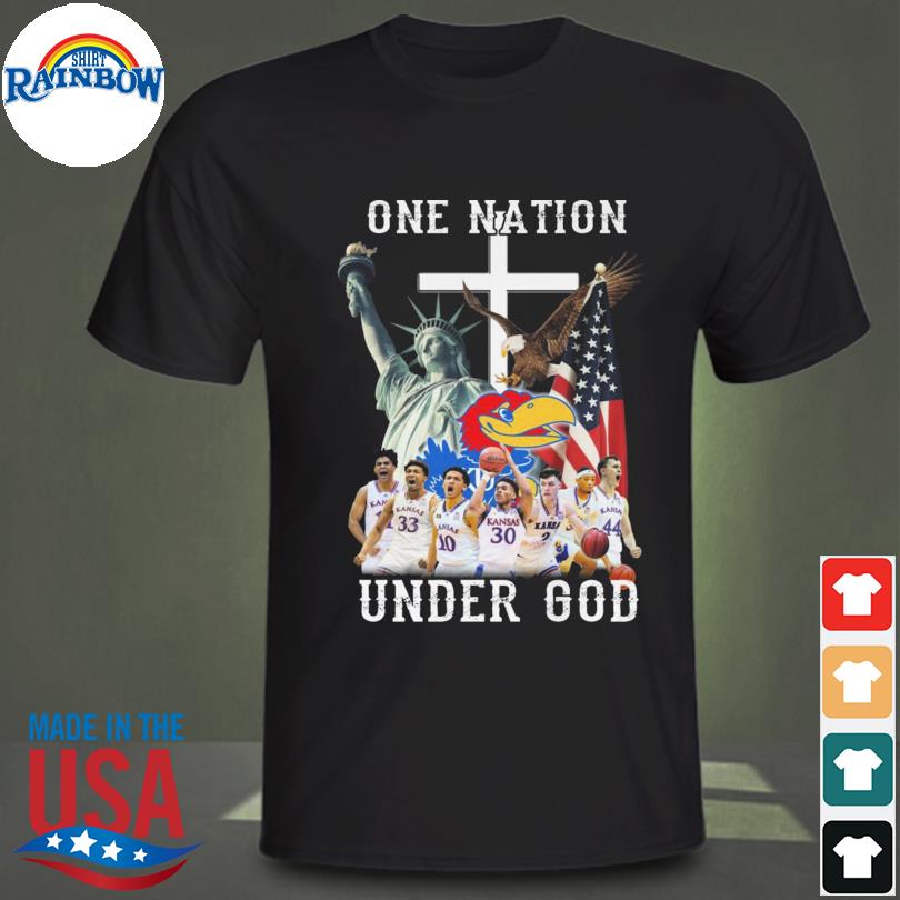 Kansas Jayhawks one nation under god american flag 2022 shirt