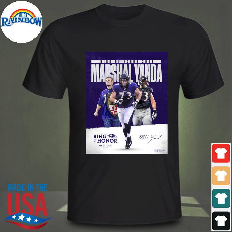Marshal Yanda Baltimore Ravens ring of honor 2022 signature shirt