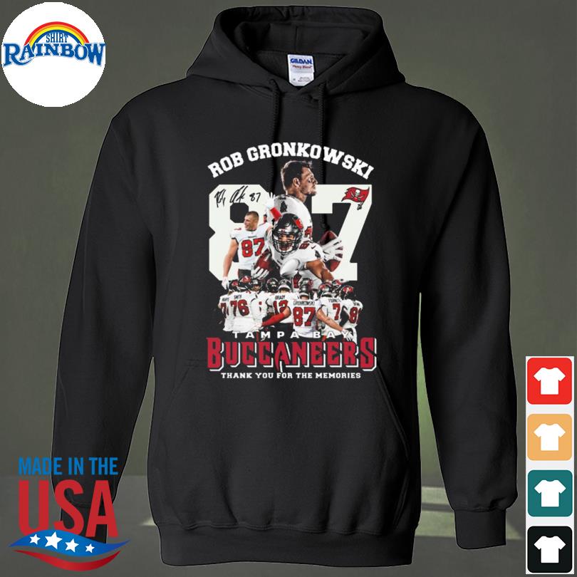 Nice rob gronkowski tampa bay buccaneers thank you for the memories shirt,  hoodie, sweater, long sleeve and tank top