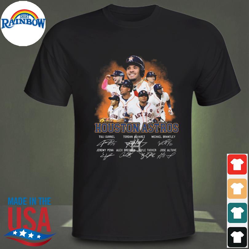 Official Houston Astros all team player signatures 2022 shirt