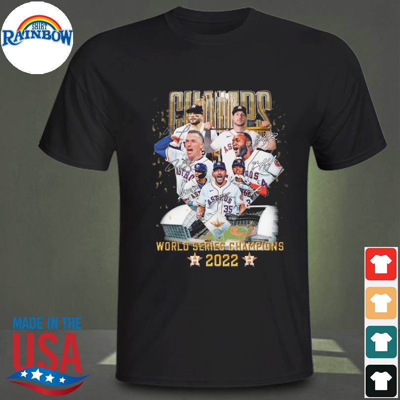 Official Houston Astros Champs world series champions 2022 signatures shirt