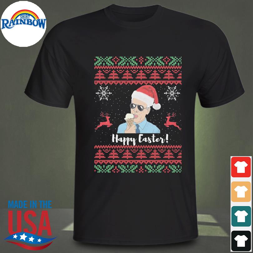 Official Santa Joe biden cream happy easter ugly Christmas sweater