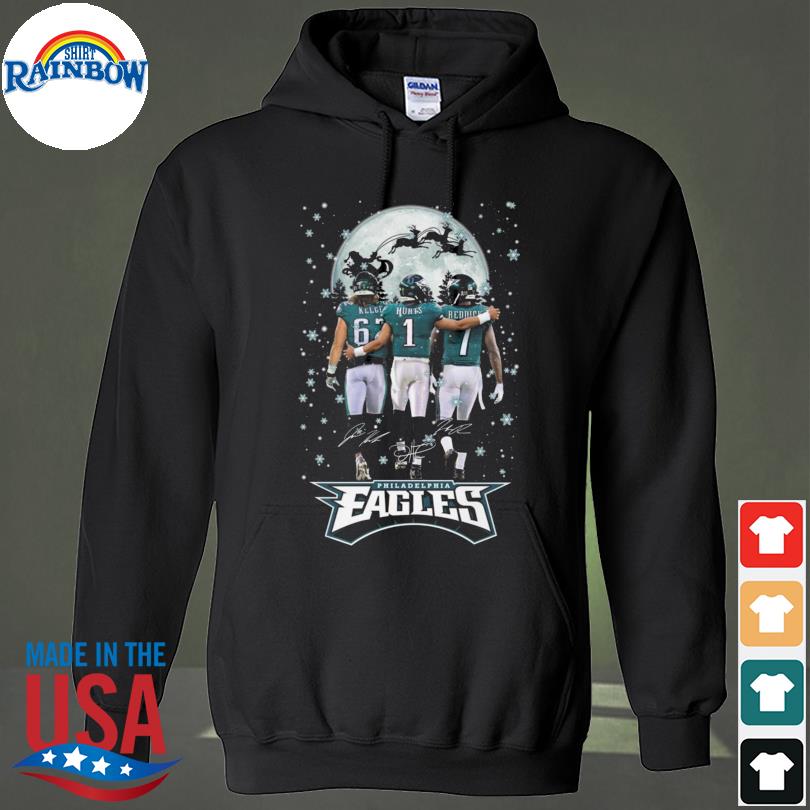 Philadelphia Eagles Jason Kelce Jalen Hurts And DeVonta Smith Signatures  Merry Christmas sweater, hoodie, sweater, long sleeve and tank top