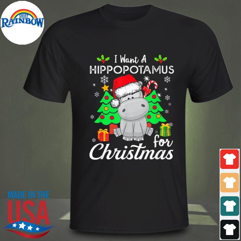 Retro I want a hippopotamus for Christmas xmas hippo pajama sweater