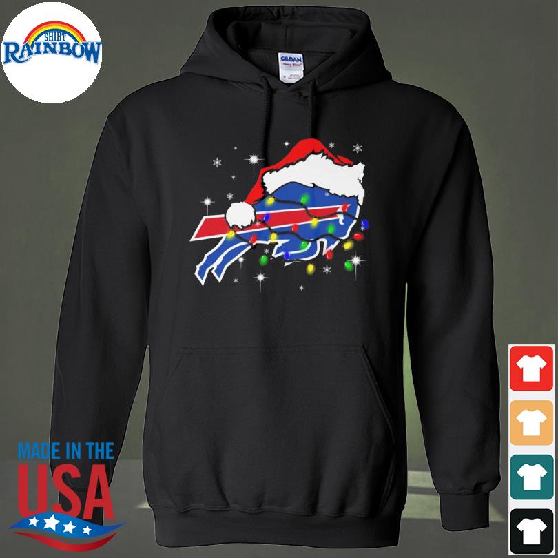 Santa Hat Buffalo Bills logo 2022 merry christmas lights sweater, hoodie,  longsleeve tee, sweater