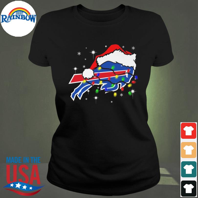 Buffalo Bills Santa Hat Christmas Light Shirt, hoodie, sweater