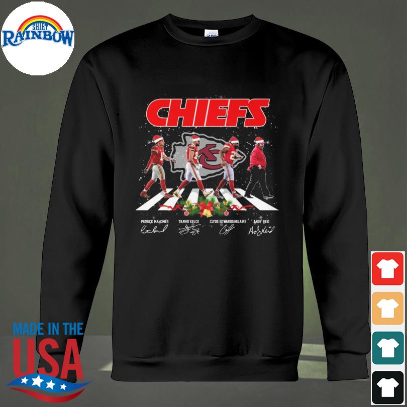 Santa Kansas City Chiefs Abbey Road Signatures Christmas Sweater