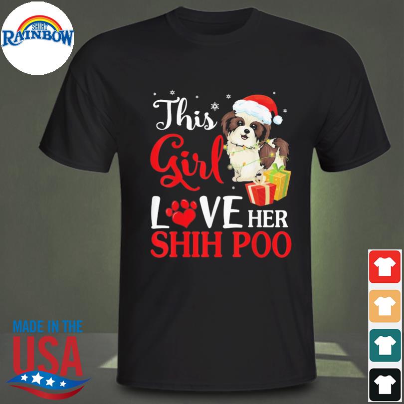 Snow and xmas this girl love her shih poo noel Christmas sweater