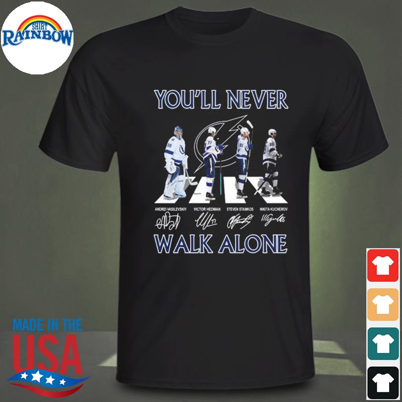 Tampa bay lightning you'll never walk alone abbey road signatures shirt