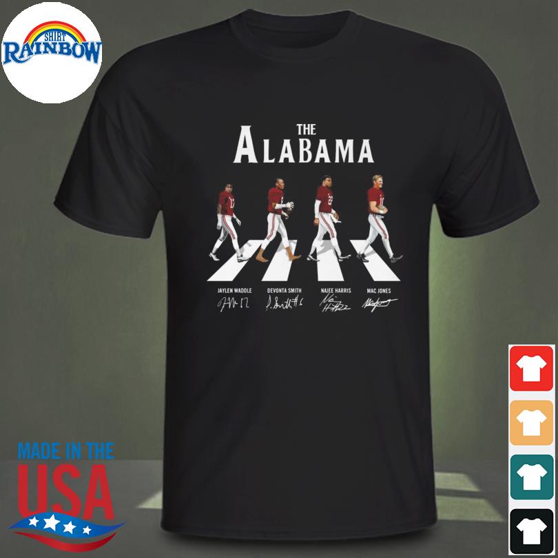The Alabama Abbey road Jaylen Waddle Devonta signatures shirt