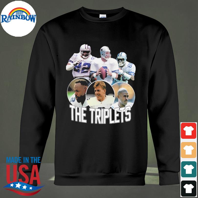 Dallas Cowboys Dak Prescott and Troy Aikman and Michael Irvin the triplets  shirt, hoodie, sweater, long sleeve and tank top