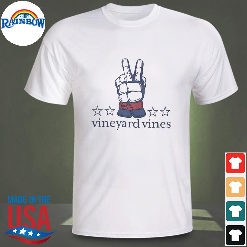 Vineyard vines boys' lacrosse glove peace sign shirt
