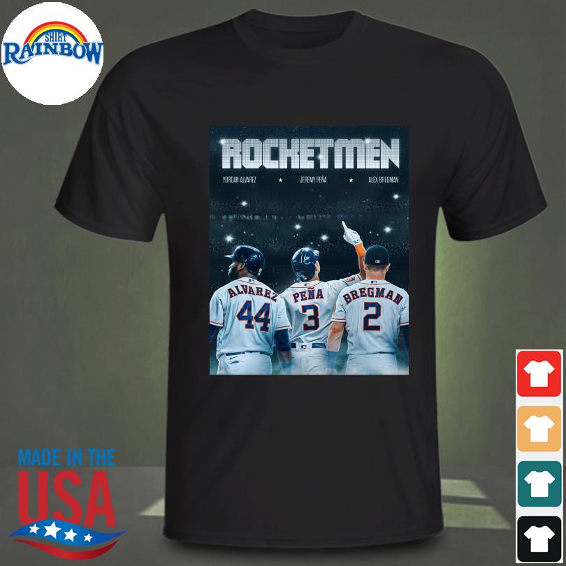 Yordan Alvarez Jeremy Pena alex Bregman Houston astros Rocketmen shirt