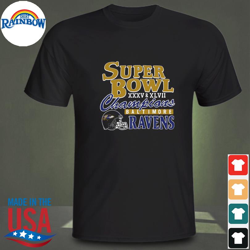 Baltimore Ravens Homage Super Bowl Classics Tri Blend Shirt