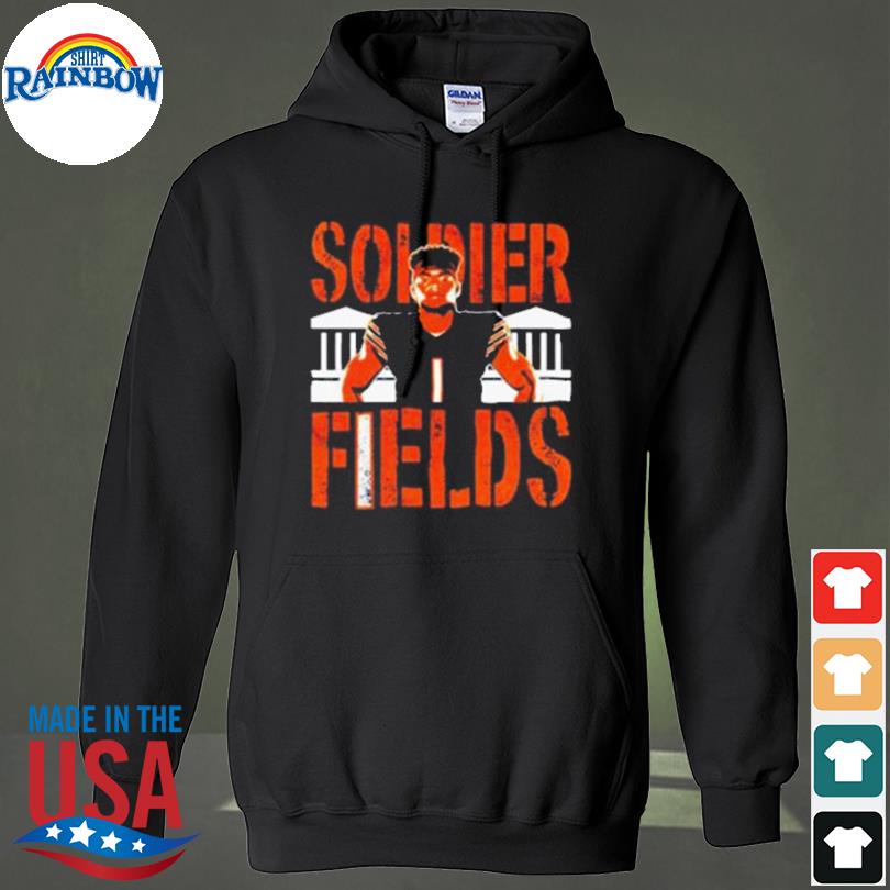 Chicago bears justin fields soldier fields shirt, hoodie, sweater, long  sleeve and tank top