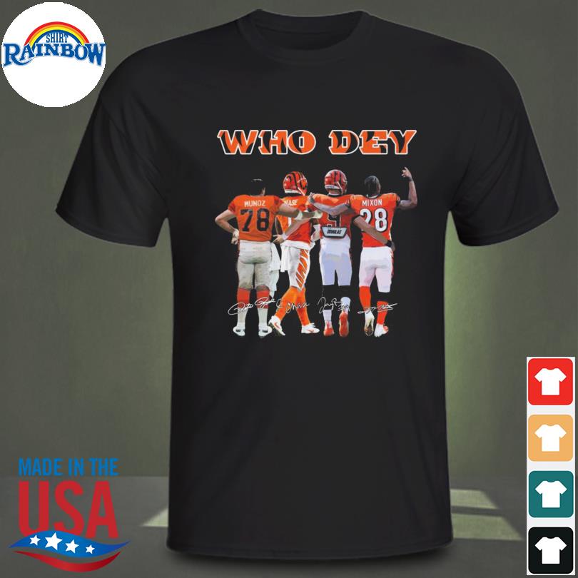 Who Dey Ja'Marr Chase Joe Burrow and Joe Mixon Cincinnati Bengals  signatures shirt, hoodie, sweater, long sleeve and tank top