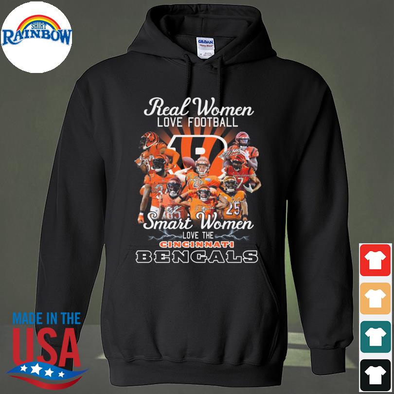 Cincinnati Bengals Real Women Love Baseball Smart Women Love The Cincinnati  Bengals Signatures 2023 Shirt - Bring Your Ideas, Thoughts And Imaginations  Into Reality Today