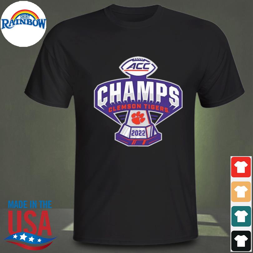Clemson tigers blue 84 2022 acc football conference champions shirt