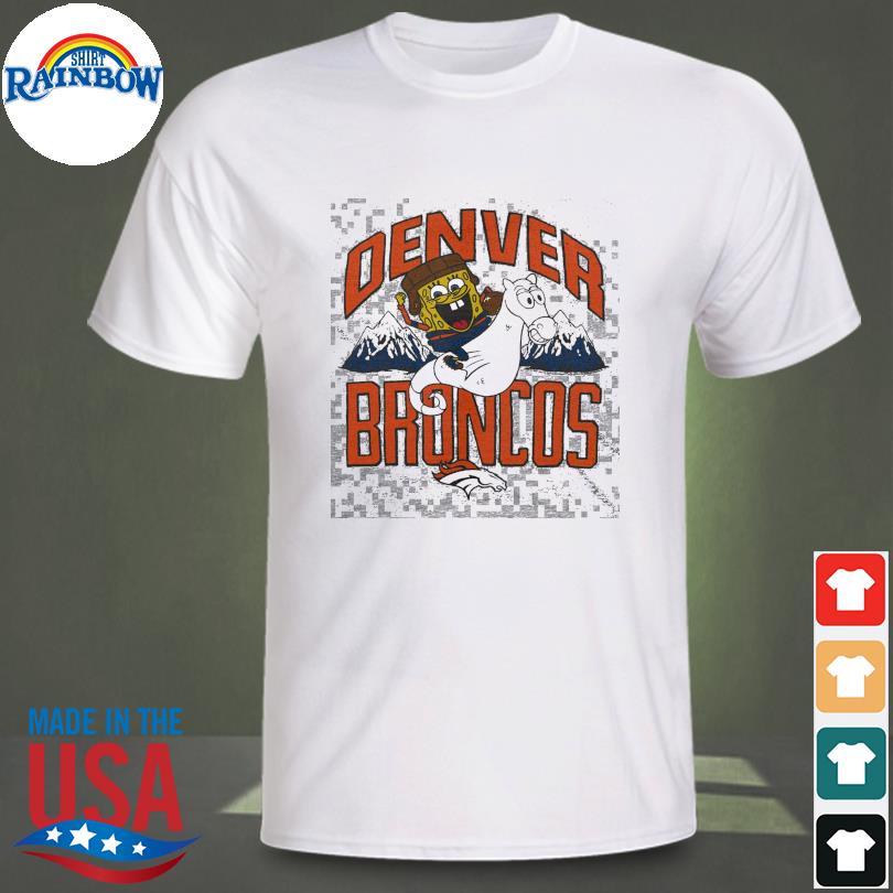 Men's Homage x SpongeBob White Denver Broncos vs. Los Angeles Rams Matchup  Shirt