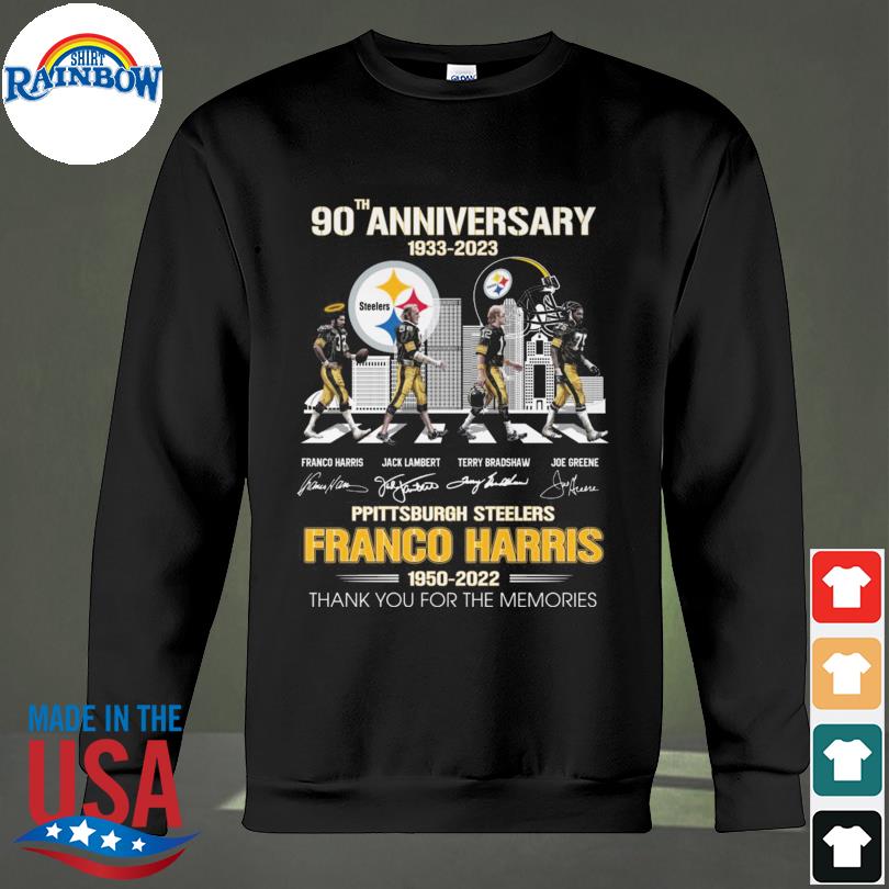 Franco Harris 1950-2022 thank you for the memories signature shirt, hoodie,  sweater, long sleeve and tank top