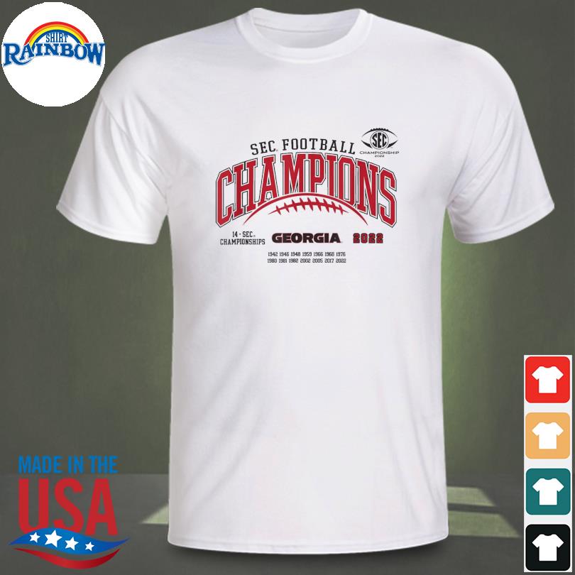 Georgia bulldogs sec champs 2022 laces logo shirt