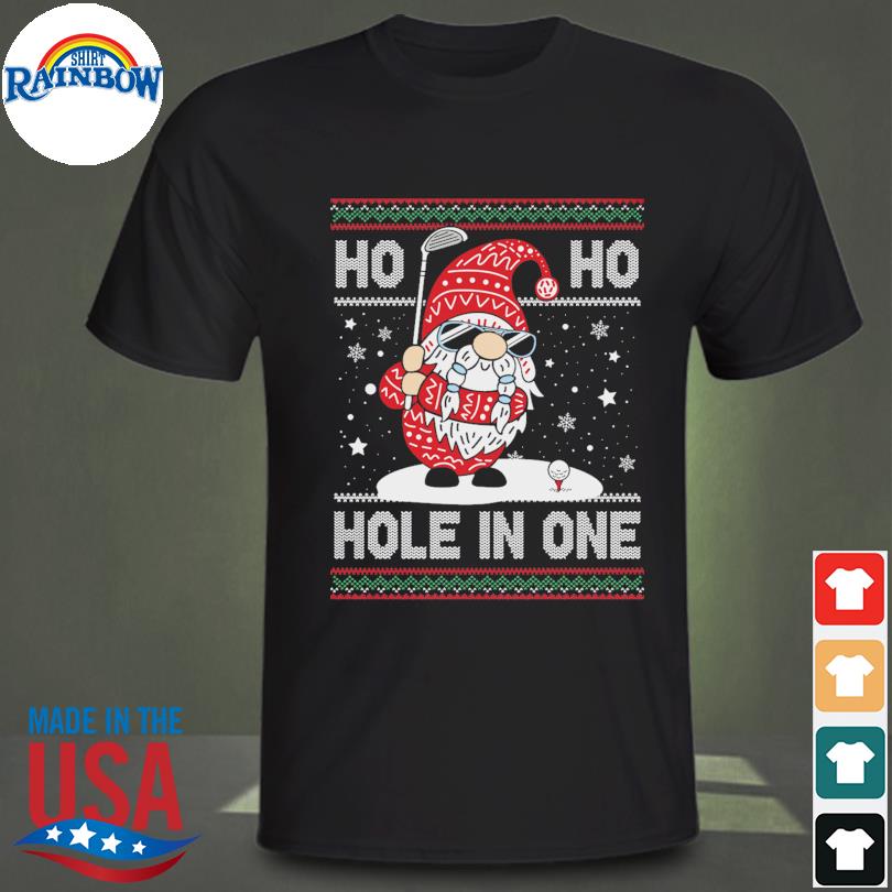 Gnome ho ho hole in one ugly Christmas sweater