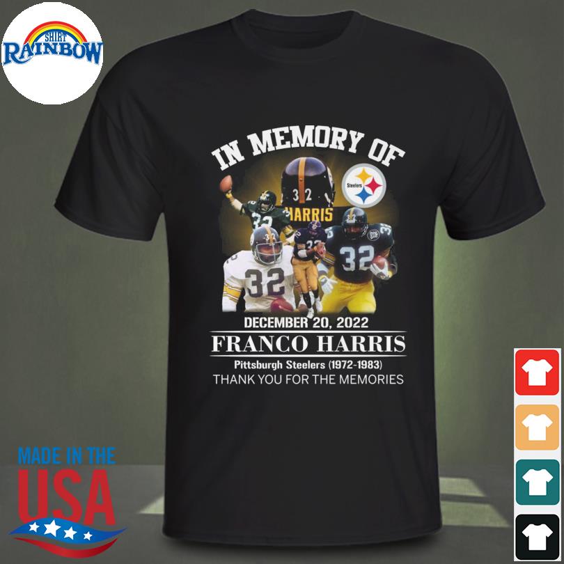 Franco Harris Pittsburgh Steelers 1972 1983 thank you for the memories  signature Shirt, hoodie, sweater and long sleeve