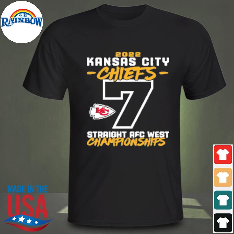 Kansas City Chiefs Kingdom 7 years in a row Straight AFC West Division  Championship shirt, hoodie, sweater, long sleeve and tank top