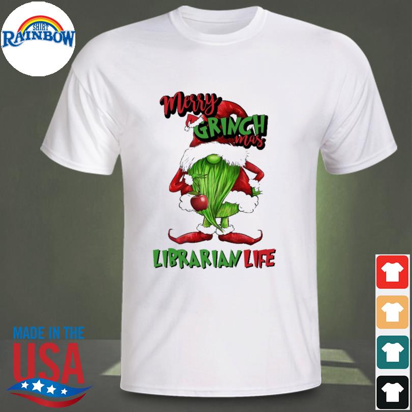 Merry Grinchmas Librarian Life 2022 christmas sweater