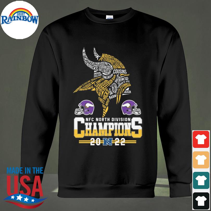 2022 nfc north champions minnesota vikings cinched shirt, hoodie