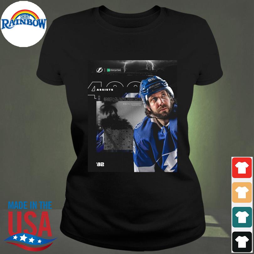 Nikita Kucherov 600 Career NHL Games With Tampa Bay Lightning Unisex T-shirt  - REVER LAVIE