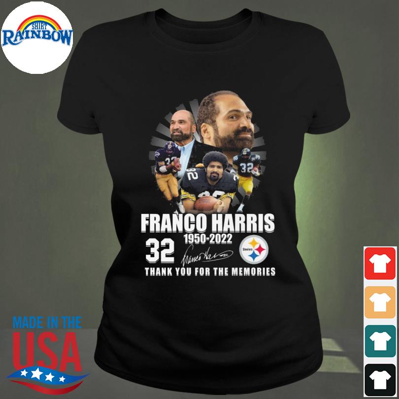 Franco Harris 1950-2022 Thank You For The Memories Signature Shirt, hoodie,  sweater, long sleeve and tank top