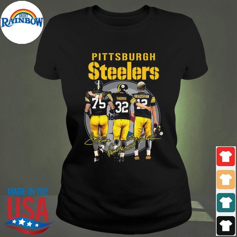 Pittsburgh Steelers Joe Greene Franco Harris and Terry Bradshaw signatures  shirt, hoodie, sweater, long sleeve and tank top