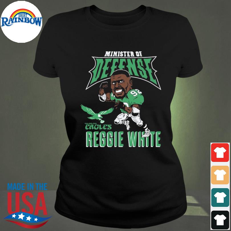 Reggie White Philadelphia Eagles Caricature Retired Player Tri-Blend Shirt