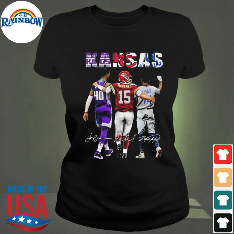 Sacramento Kings Harrison Barnes Kansas City Chiefs Patrick Mahomes Kansas  City Royals signatures T-shirt - Rosita Deal