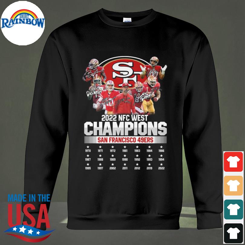 San Francisco 49ers Are 2022 NFC West Champions Signatures shirt, hoodie,  sweater, long sleeve and tank top