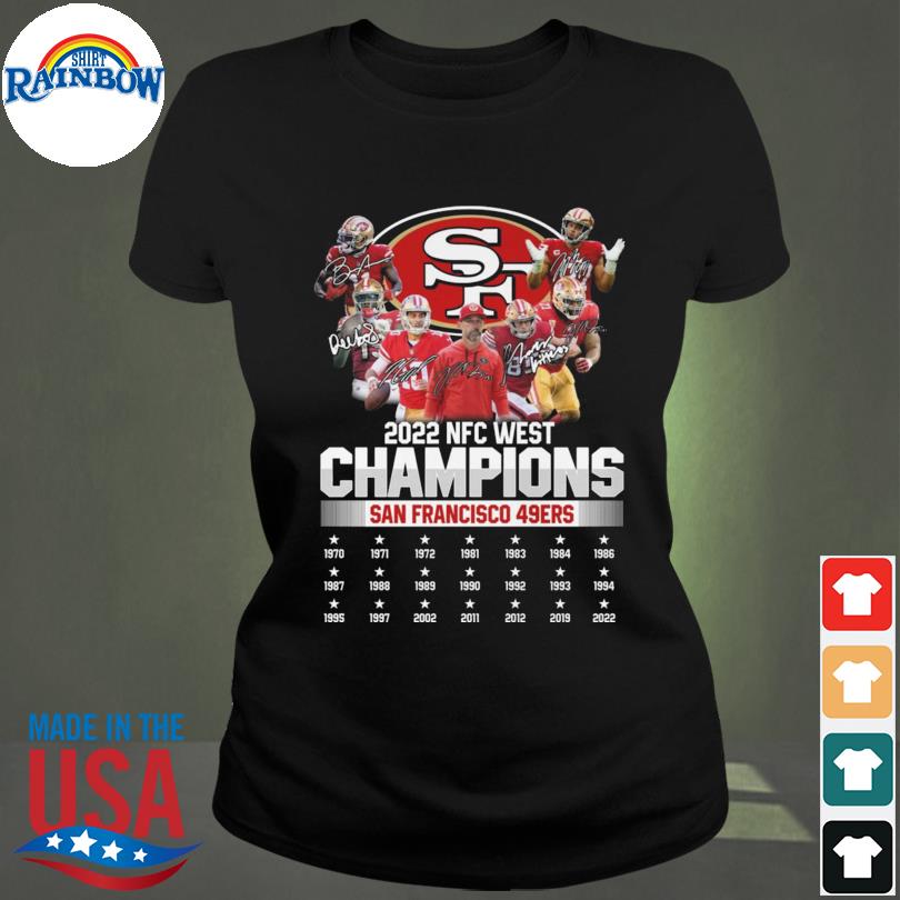 Top San Francisco 49ers Champions 2022 NFC West Signatures shirt