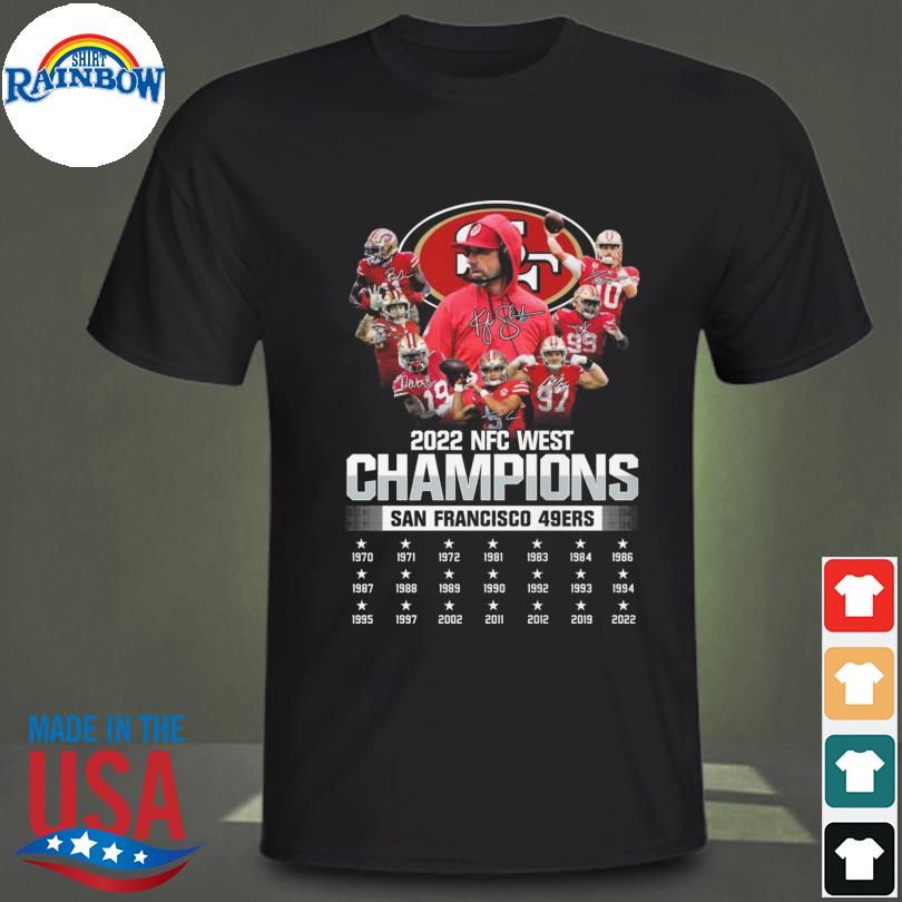 2022 NFC West Champions San Francisco 49ers signature logo shirt, hoodie,  sweater, long sleeve and tank top