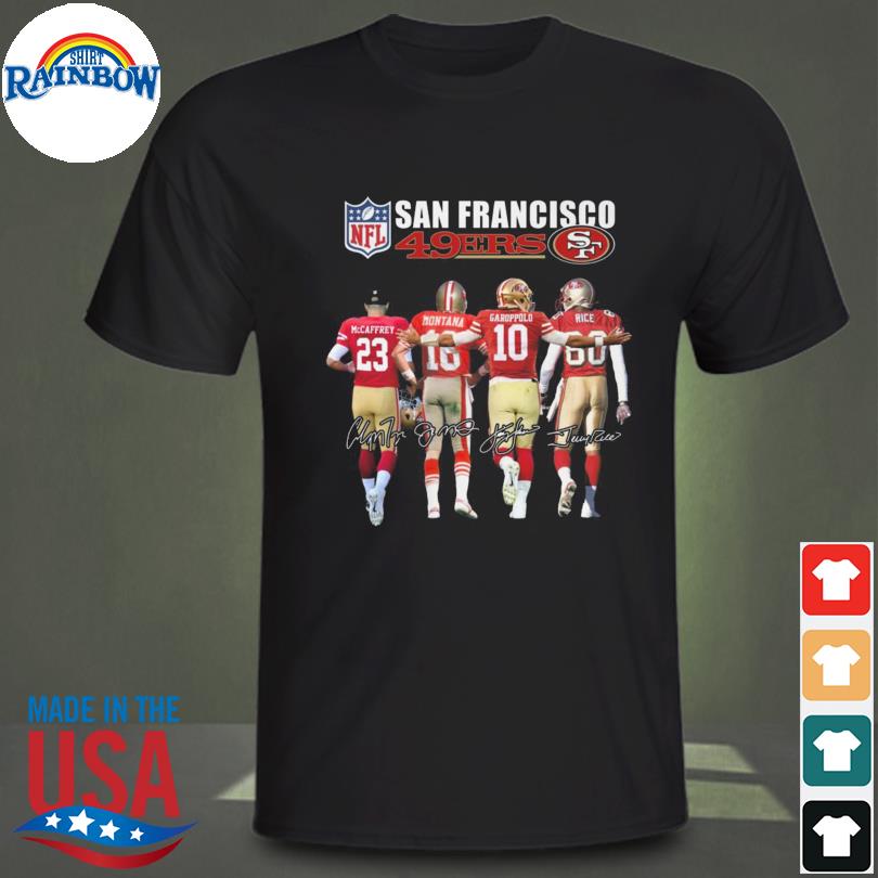 San Francisco 49ers T-shirt Jimmy Garoppolo And George Kittle Signatures  Long Sleeve, Ladies Tee