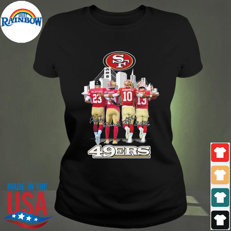 San Francisco 49ers Mccaffrey Deebo Samuel Jimmy Garoppolo Brock Purdy  Signatures Unisex T-Shirt - REVER LAVIE