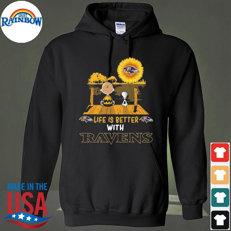 Baltimore Ravens Snoopy and Charlie Brown Peanuts shirt, hoodie, sweater,  long sleeve and tank top