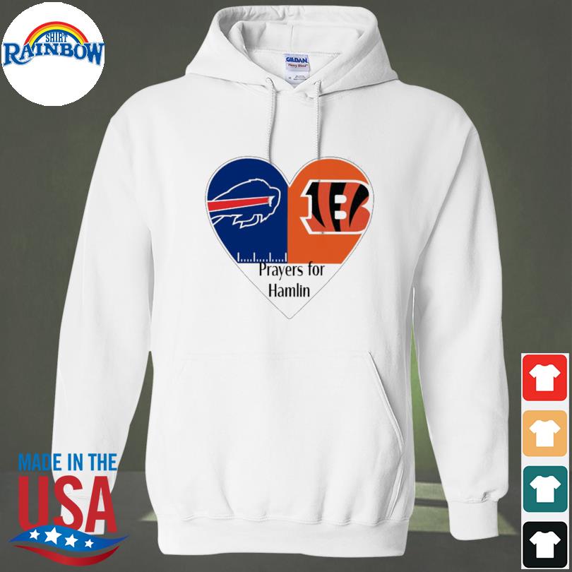 Buffalo bills and cincinnati bengals prayers for hamlin shirt, hoodie,  sweater, long sleeve and tank top