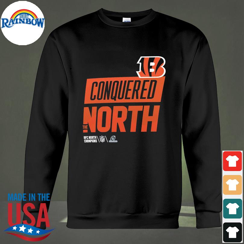 Cincinnati Bengals 2022 AFC North Division Champions conquered north shirt,  hoodie, sweater, long sleeve and tank top